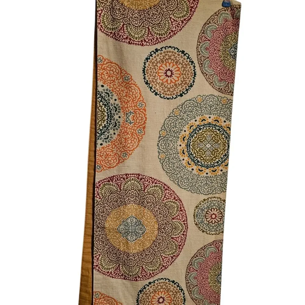 Colorful Mandala Patterned Table Runner And Matching Placemats
